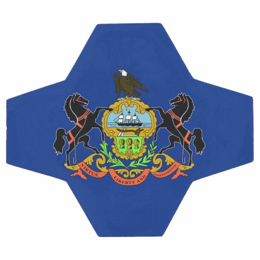 Patriottisch Voetbal met vlag van Pennsylvania (Enkel)