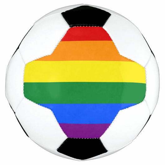 Patriottisch Voetbal met vlag van Pride LGBT (Voorkant)