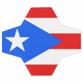 Patriottisch Voetbal met vlag van Puerto Rico (Enkel)