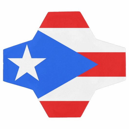 Patriottisch Voetbal met vlag van Puerto Rico (Enkel)
