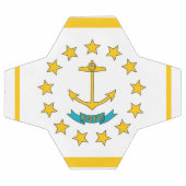 Patriottisch Voetbal met vlag van Rhode Island (Enkel)