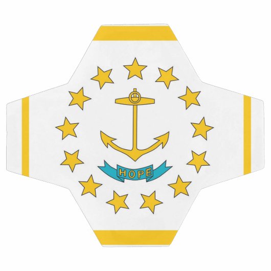 Patriottisch Voetbal met vlag van Rhode Island (Enkel)