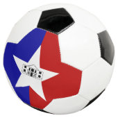 Patriottisch Voetbal met vlag van San Antonio (Drie kwart)