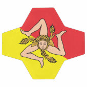 Patriottisch Voetbal met vlag van Sicilië, Italië (Enkel)