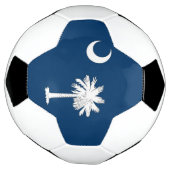 Patriottisch Voetbal met vlag van South Carolina (Gedraaid)