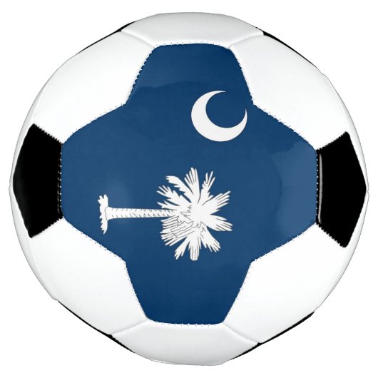 Patriottisch Voetbal met vlag van South Carolina (Gedraaid)