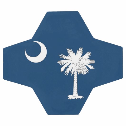 Patriottisch Voetbal met vlag van South Carolina (Enkel)