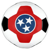 Patriottisch Voetbal met vlag van Tennessee (Gedraaid)