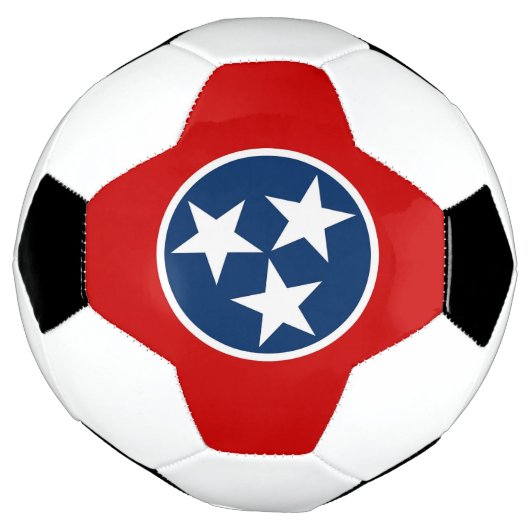 Patriottisch Voetbal met vlag van Tennessee (Gedraaid)