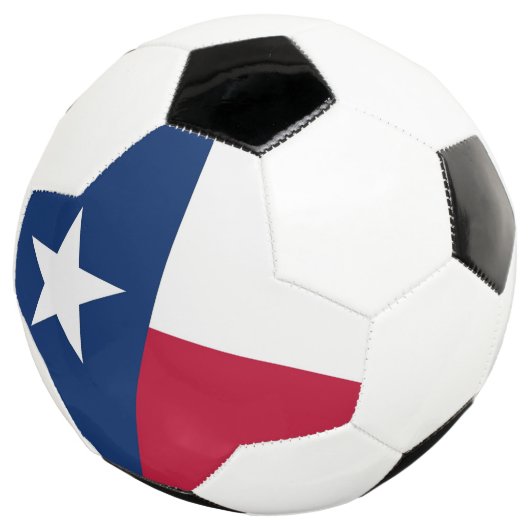 Patriottisch Voetbal met vlag van Texas (Drie kwart)
