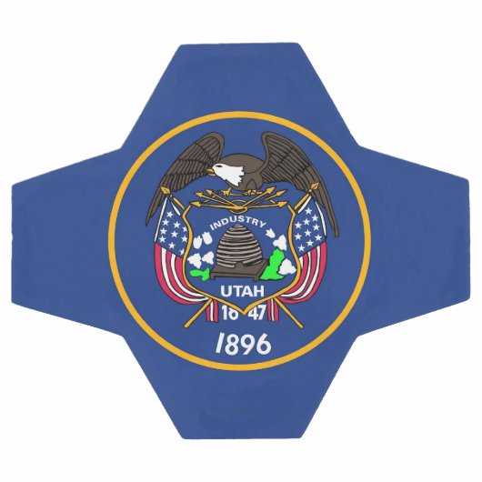 Patriottisch Voetbal met vlag van Utah (Enkel)