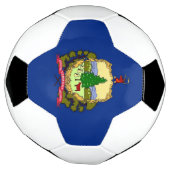 Patriottisch Voetbal met vlag van Vermont (Gedraaid)