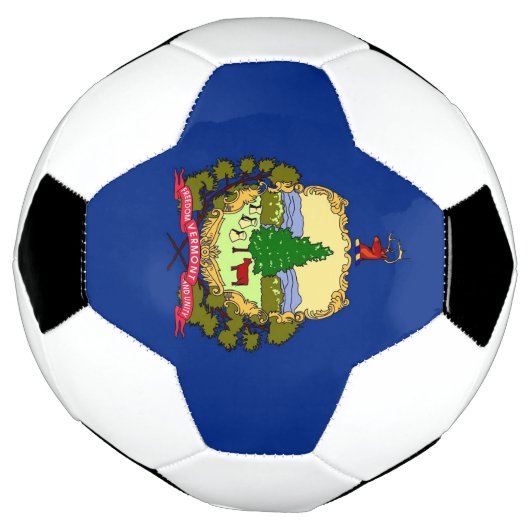 Patriottisch Voetbal met vlag van Vermont (Gedraaid)