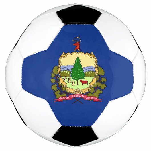 Patriottisch Voetbal met vlag van Vermont (Voorkant)