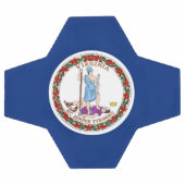 Patriottisch Voetbal met vlag van Virginia (Enkel)