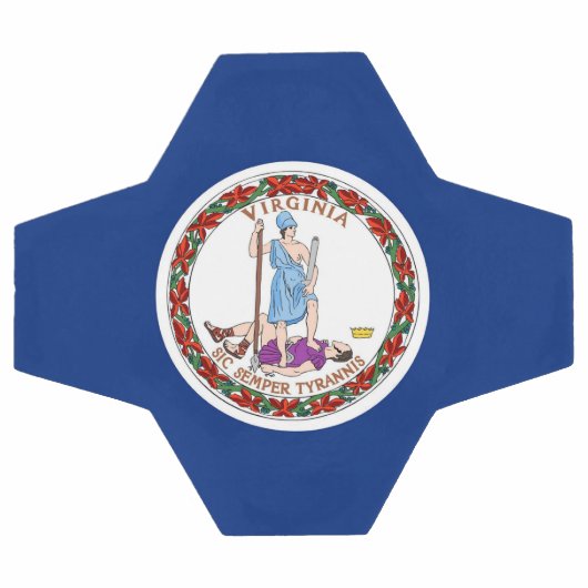 Patriottisch Voetbal met vlag van Virginia (Enkel)