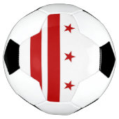 Patriottisch Voetbal met vlag van Washington DC (Gedraaid)