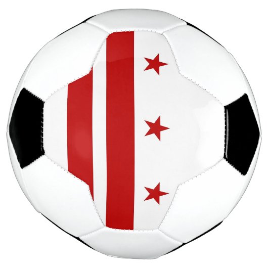 Patriottisch Voetbal met vlag van Washington DC (Gedraaid)