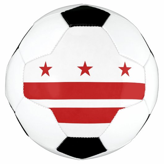 Patriottisch Voetbal met vlag van Washington DC (Voorkant)