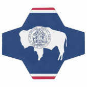 Patriottisch Voetbal met vlag van Wyoming (Enkel)