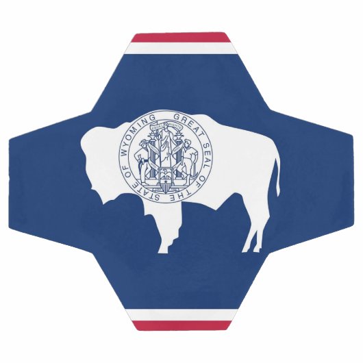 Patriottisch Voetbal met vlag van Wyoming (Enkel)