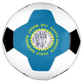 Patriottisch Voetbal met vlag van Zuid-Dakota (Gedraaid)