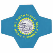 Patriottisch Voetbal met vlag van Zuid-Dakota (Enkel)