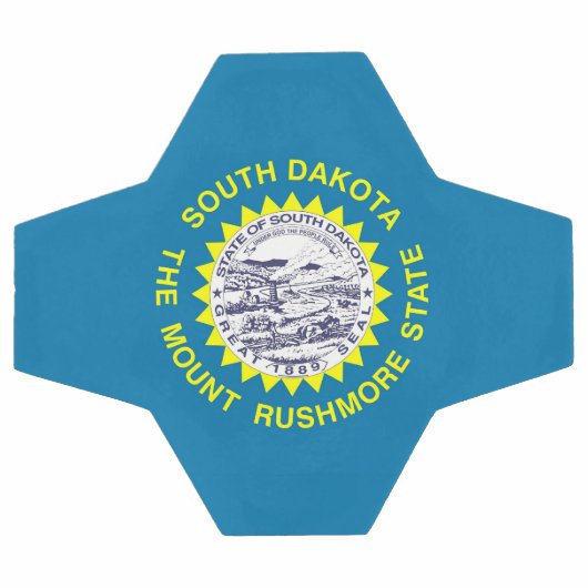 Patriottisch Voetbal met vlag van Zuid-Dakota (Enkel)