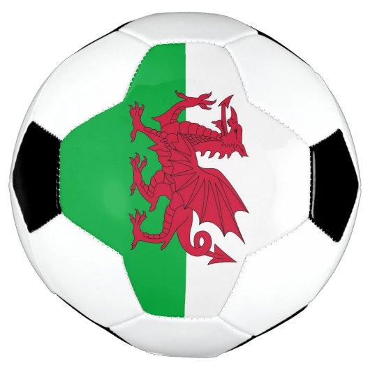 Patriottisch Voetbal met Wales Flag (Gedraaid)