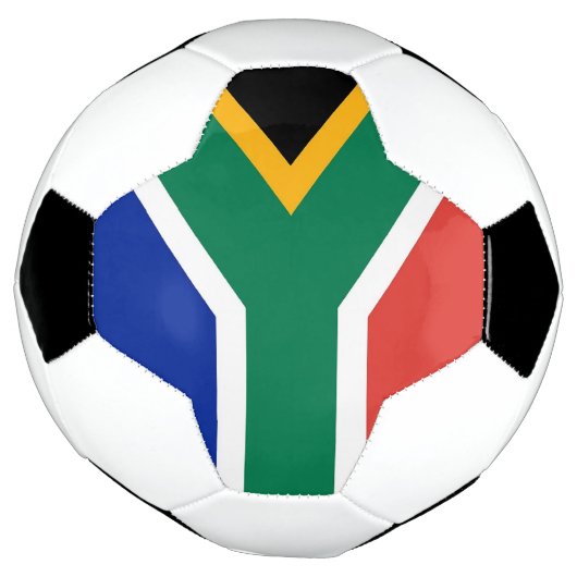 Patriottisch Voetbal met Zuid-Afrikaanse vlag (Gedraaid)
