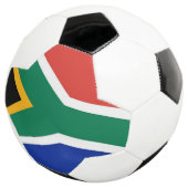 Patriottisch Voetbal met Zuid-Afrikaanse vlag (Drie kwart)