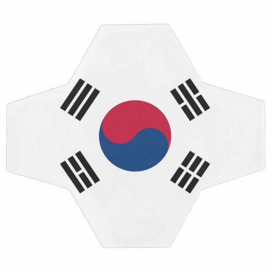 Patriottisch Voetbal met Zuid-Koreaanse vlag (Enkel)