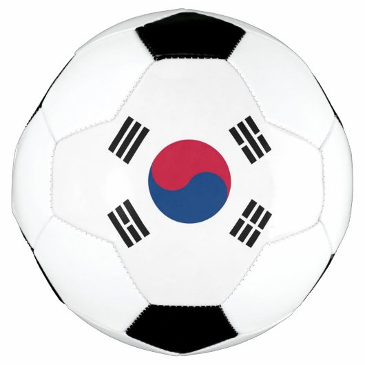 Patriottisch Voetbal met Zuid-Koreaanse vlag (Voorkant)
