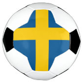 Patriottisch Voetbal met Zweedse vlag (Gedraaid)