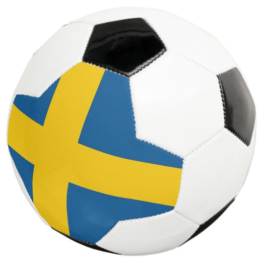 Patriottisch Voetbal met Zweedse vlag (Drie kwart)