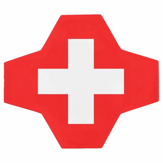 Patriottisch Voetbal met Zwitserse vlag (Enkel)