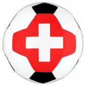 Patriottisch Voetbal met Zwitserse vlag (Voorkant)