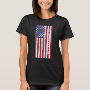 Patriottisch Voetbal Ontwerp  Amerikaanse Vlag Gra T-shirt