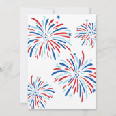 Patriottisch Voetbal & Vuurwerk 4 juli Feest Kaart (Achterkant)