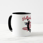 Patriottisch Volleybal T-shirt Mok (Voorkant links)