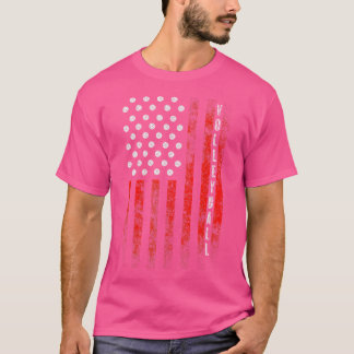 Patriottisch Volleyball-Amerikaans Vlag Volleybal T-shirt