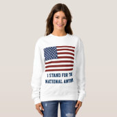 Patriottisch Voman's Sweatshirt met Amerikaanse vl (Voorkant volledig)