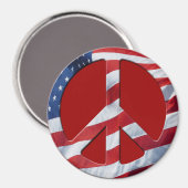 Patriottisch vredessymbool - VS vlag niet meer oor Magneet (Voorkant / Achterkant)