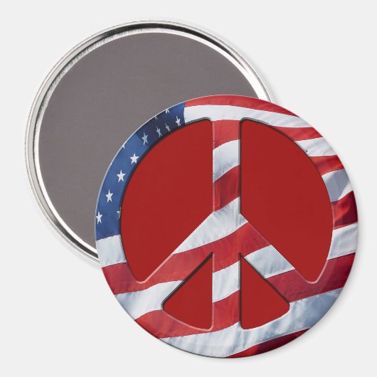 Patriottisch vredessymbool - VS vlag niet meer oor Magneet (Voorkant / Achterkant)