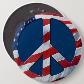 Patriottisch vredessymbool - VS vlag niet meer oor Ronde Button 6,0 Cm (Voorkant /achterkant)