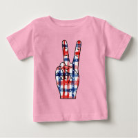 Patriottisch Vredesteken Hand Abstract VS Vlag Pat