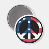 Patriottisch vredesteken magneet (Voorkant / Achterkant)