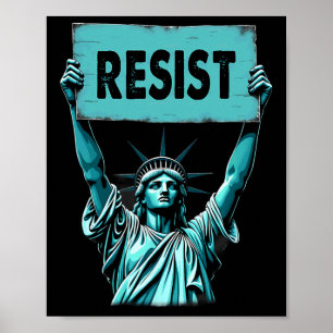 Patriottisch Vrijheidsbeeld van 4 juli verzet zich Poster