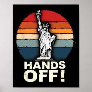 Patriottisch Vrijheidsbeeld van 4 juli verzet zich Poster