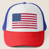 Patriottisch VS Amerikaanse vlag Stars Stripes Red Trucker Pet (Voorkant)